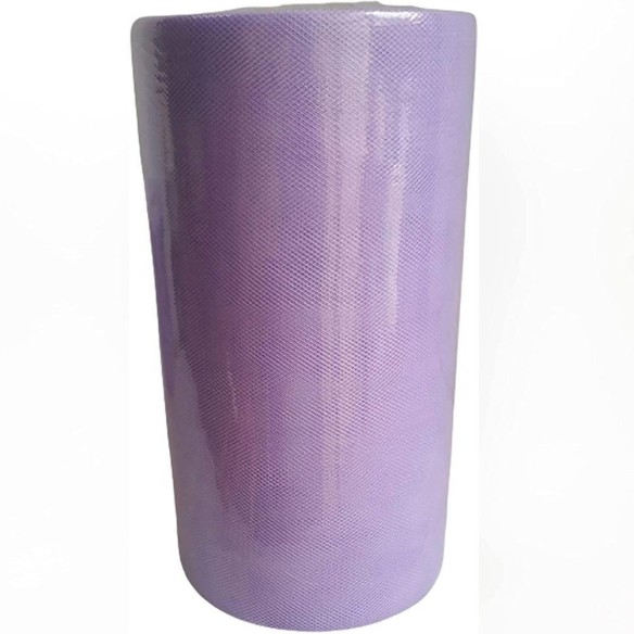 Bobina 25 cm 100 mt rotolo tulle decorazioni bomboniere colore LILLA art CARUSOLILLA7
