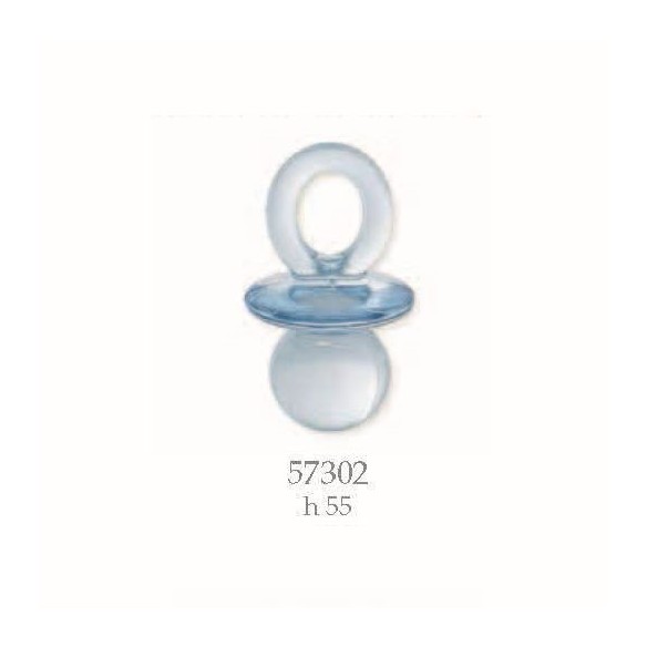 Ciuccio i PVC celeste per decorazione Bomboniera 5,5 cm Battesimo Nascita Confezione 50 pz art 57302