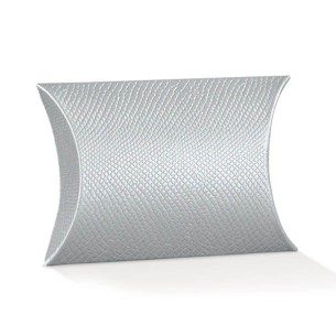 Scatola bomboniera tipo busta SKIN ARGENTO 7 x 7 x h 2,5 cm confezione 200 pz art 38761