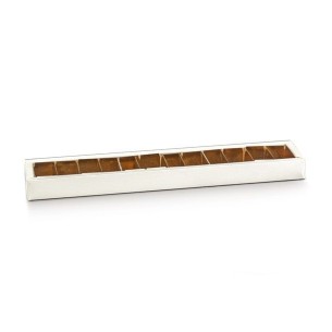 Scatola porta Cioccolatini artigianali per Pasticceria Colore Seta Bianca mis. 36 x 5 x h 3 cm Confezione 50 pz Art 12995