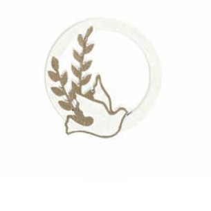 Ciondolo decorazione Bomboniera colomba bianca con spiga Oro D 3,8 cm conf 12 pz Art 28939