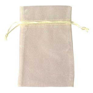 Bomboniera Sacchetto porta confetti in organza Avorio 10 x 15 h cm set 10 pz art C0991