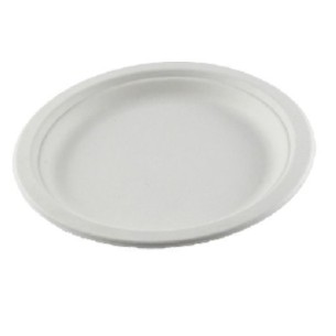Piatti piatto BIODEGRADABILE carta Bio compostabile bianco festa Party D 22,2 cm conf 50 pz Art 15422