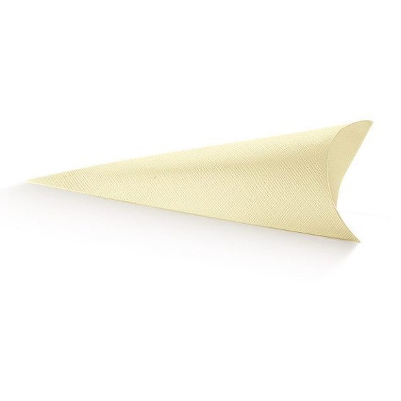 Cono busta porta confetti modello Seta Avorio h 19 cm set 20 pz Art 13254