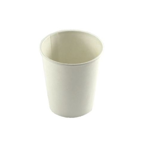 Bicchiere per BIBITA monouso Biodegradabile BIANCO da 7 oz 200cc Bocca 7 cm conf 50 pz Art 16437