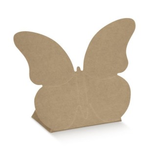 Scatola farfalla Avana porta confetti bomboniera 6 x 3,5 x h 9 cm 20 pz art 35875