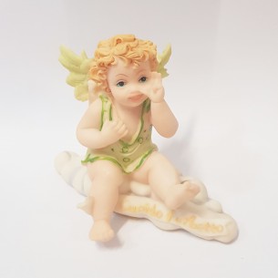 Bomboniera Decorazione Angelo in resina colorata  10 x h 9 cm - art 51622