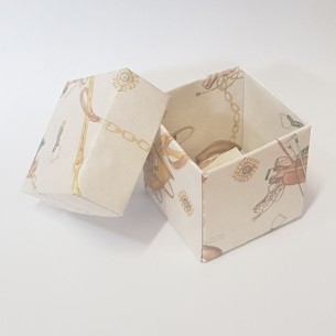 Bomboniera Scatola confetti disegni IPPICA cubo Fondo e coperchio 5 x 5 x h 5 cm set 20 pz art 4149