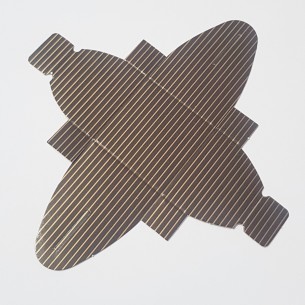 Scatola mini Tortina colore Nero strisce ORO porta confetti 5 x 5  x h 2 cm n 20 pz art 3212 2