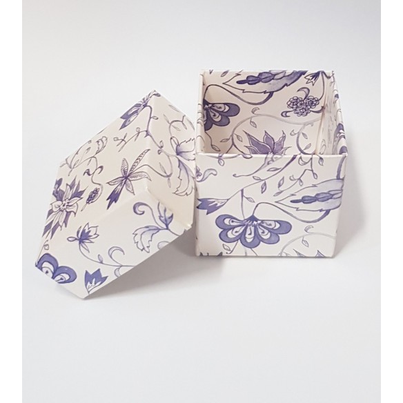 Bomboniera Scatola confetti modello COBALTO cubo Fondo e coperchio 5 x 5 x h 5 cm set 20 pz art 6897