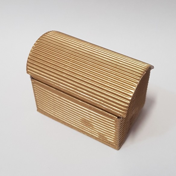 Cofanetto ONDA ORO porta confetti bomboniera 7 x 4,5 x h 5,2 cm 10pz art 11688