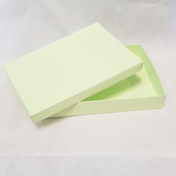 Scatola bomboniera Fondo e Coperchio Sorgente VERDINO 22 x 16 x h 4 cm Confezione  10 pz art 31229