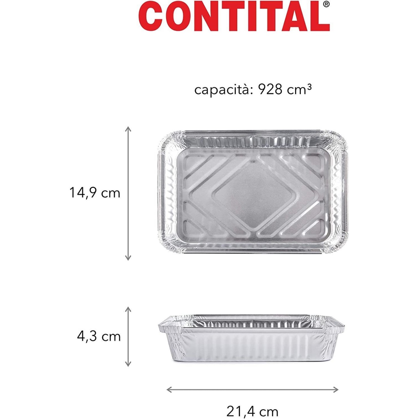 Contenitori in alluminio con coperchio - Contital Srl