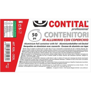 Contenitori Vaschetta in Alluminio CONTITAL con coperchio 4 Porzioni monouso Linea Professionale confezione 50 pezzi Art R29L 2