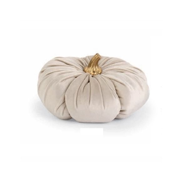 Decorazione Allestimento Wedding ZUCCA in Velluto AVORIO D. 14 cm Confezione 6 pz art 22020