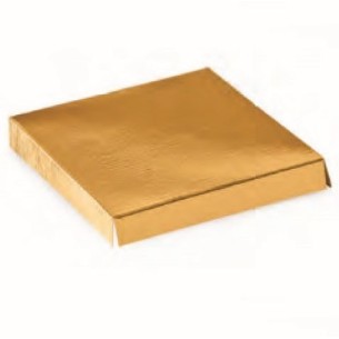 Fondo Quadrato con Rialzo 1 cm misura 12 x 12 cm  Oro per scatola bomboniera set 200 pz art 8324