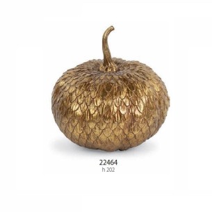 Decorazione Allestimento Wedding ZUCCA in Poliresina colore  ORO h 20,2 cm art 22464