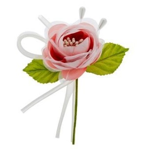 Decorazione Bomboniera Fiore tipo Rosa Colore ROSA ANTICO 15 cm Wedding confezione 12 pz art B0739ROSE
