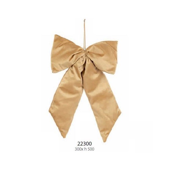 Decorazione Fiocco in velluto color CAMMELLO da appendere  30 x h 50 cm Confezione 8 pz art 22300