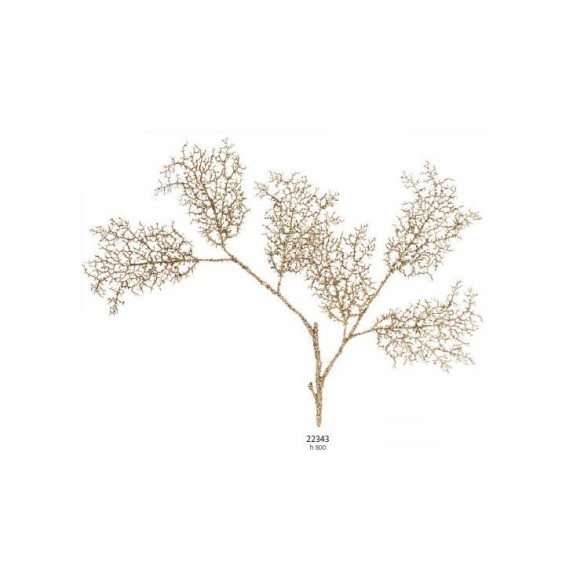 Decorazione ramo Corallo color ORO Wedding Natale h 80 cm Confezione 6 Pz art 22343