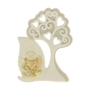 Bomboniera decorazione ICONA albero della vita da appoggio simbolo Comunione h 10 cm art 04A229