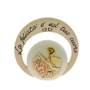 Bomboniera icona Sfera in resina Cerchio simbolo Cresima h 8 cm art 04A265