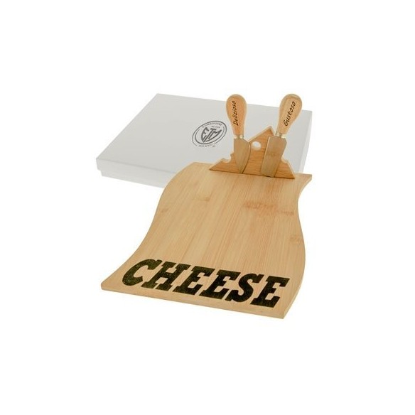 Bomboniera Set Formaggio in Legno e metallo 20 x 29 cm con scatola art 08A088