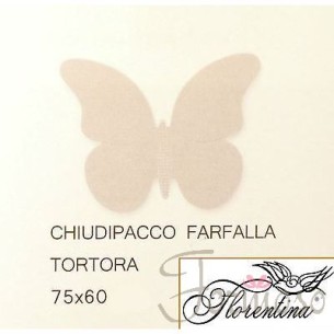 Chiudi Pacco Farfalla Tortora 75x60 mm - n 40 pz art 16718C