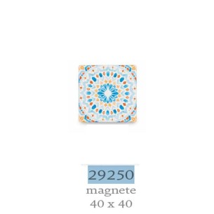 Bomboniera Decorazione Magnete mattonella stile MAROCCO  in ceramica  4 x 4 cm confezione 12 pz art 29250