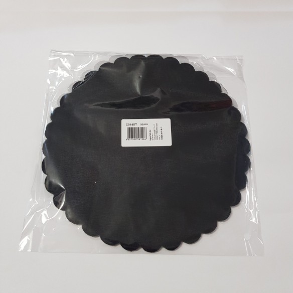 Velo tulle tondo per confetti fai da te colore NERO D 24 cm Confezione 50 pezzi  art C0145