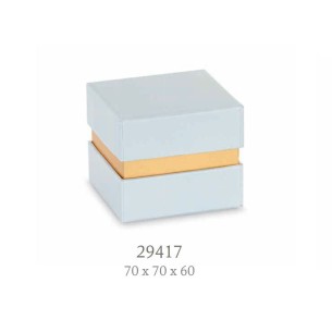 Bomboniera scatola porta confetti quadrata colore Carta da Zucchero 7 x 7 x h 6 cm Confezione 6 pz  art 29417
