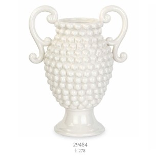 Bomboniera decorazione VASO PIGNA in porcellana colore BIANCO h 27,8 cm Wedding Party Planner art 29484