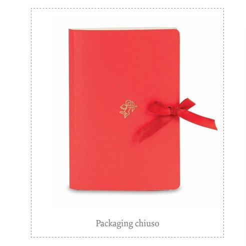 Bomboniera Portachiavi  ecopelle Rosso Laurea con nappina e scatola h 13,5 cm art 29463