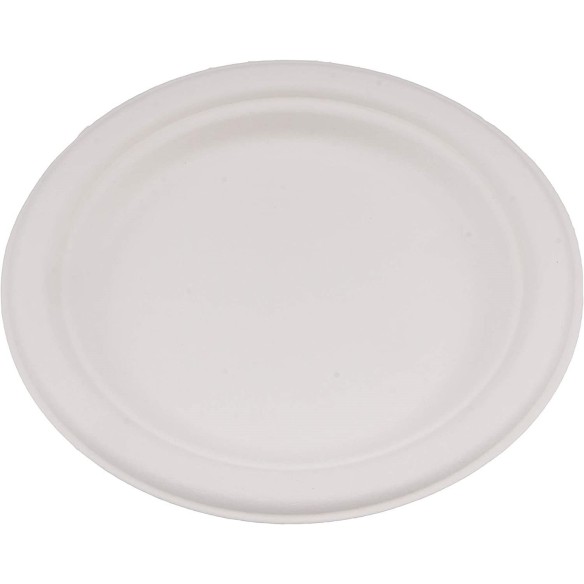 Piatti piatto BIODEGRADABILE carta cellulosa bianco festa Party D 18 cm confezione 50 pz Art BIOCELL18
