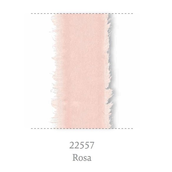 Nastro doppio RASO Sfrangiato Larghezza 4 cm rotolo bobina da 25 mt  Colore ROSA fai da te art 22557