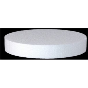 Polistirolo tondo per Base Torta Pasticceria misura D. 30 x h 7,5 cm Confezione 8 pz art 5415