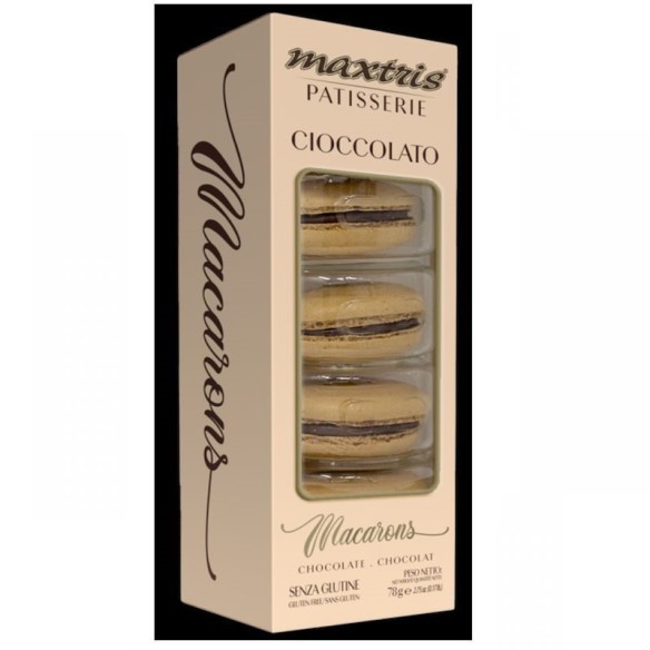 Dolce MACARONS Gusto CACAO CIOCCOLATO colore Marrone idea Pasticceria Eventi Confezione 5 pz Art CTMACCACT5