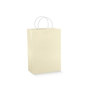 Scatola Shopper box con manico cordino Seta Avorio Wedding Bag 19 x 9 x h 25 cm Confezione 100 pz art 15533
