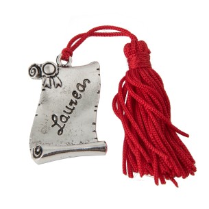 Ciondolo Pergamena Laurea ideale per decorazione bomboniera 4 x h 3 cm Confezione 12 pz Art 11948