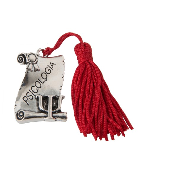 Ciondolo pergamena laurea PSICOLOGIA decorazione bomboniera 4 x h 3 cm Confezione 12pz art 11959
