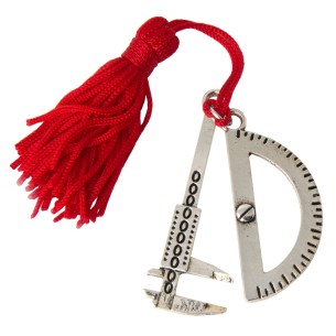 Bomboniera Laurea Ciondolo in Zama Architettura ingegneria 6 cm Confezione 12 pz art 11984