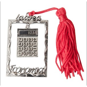 Bomboniera Decorazione Ciondolo LAUREA in Zama ECONOMIA 5,5cm confezione 12 pz art 12A034