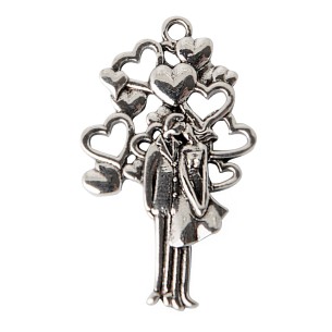 Ciondolo Albero della vita Coppia Innamorati ideale per decorazione bomboniera Matrimonio Anniversario 4,5 cm Confezione 12 pz a