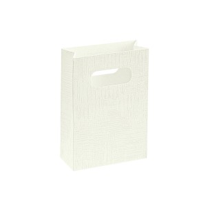 Scatola Shopper box Tela Bianco Wedding Bags 16 x 7,5 x h 23 Cm Confezione 20 pz art 15058