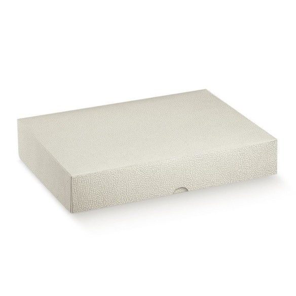 Scatola modello PRONTA colore PELLE BIANCO 27 x 18 x h 6 cm confezione 100 pz art 14776
