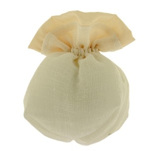 Bomboniera Sacchetto porta confetti in tessuto Avorio misura 10 cm Confezione 12 pz art C2512