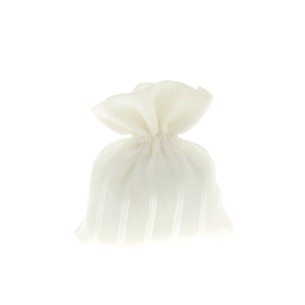 Bomboniera Sacchetto Confetti in tessuto Bianco 9,5 x h 11 cm Confezione 12 pz art C2220