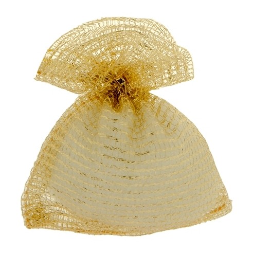 Bomboniera Sacchetto in tessuto Oro 8 x h 10 cm Confezione 12 pz art C2588