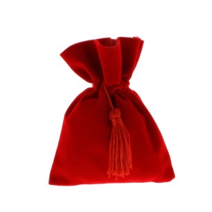 Bomboniera Sacchetto confetti in velluto Rosso laurea 10 x h 13 Confezione 112 pz art C1897