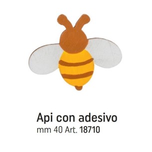 Decorazione bomboniera insetto APE con adesivo 4 cm confezione 12 pz art 18710